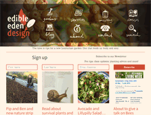Tablet Screenshot of edibleedendesign.com